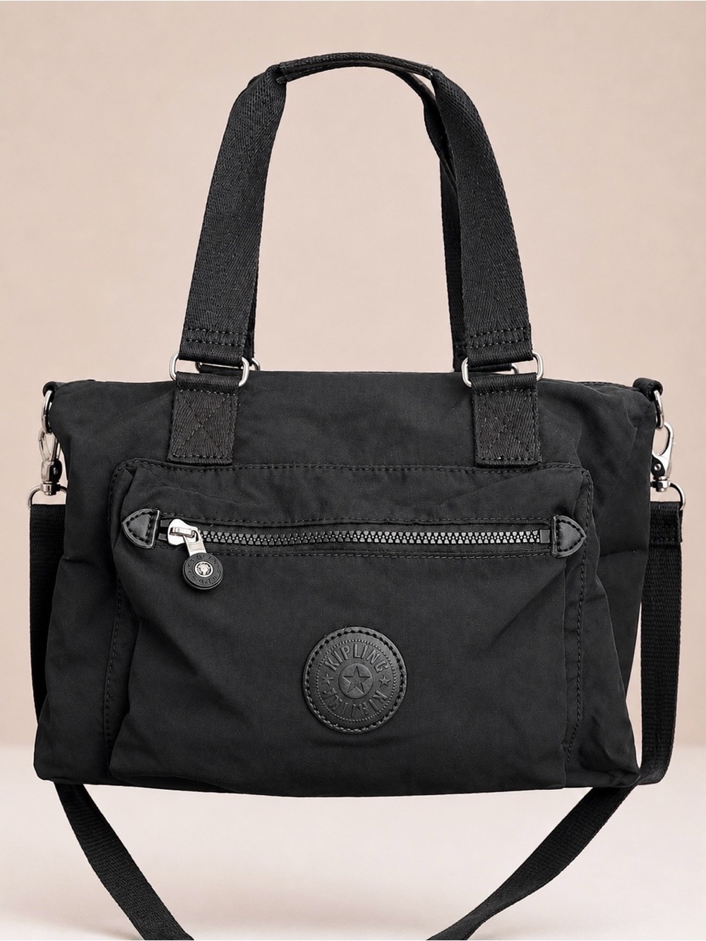 NWOT KIPLING Black Nylon Travel Camera Bag Removable Adjustable Crossbody Strap